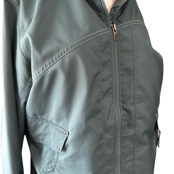 Columbia Green Utility Jacket Zip Front Casual - Picture 4 of 9